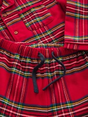 Red Check Matching Family Kids Christmas Flannel 100% Cotton Pyjamas (9mths-16yrs) - Image 8 of 9