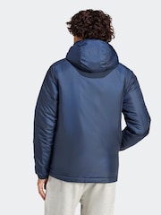 adidas Terrex Navy Essentials 3-Stripes Insulated Hooded Jacket - Image 2 of 7