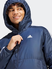 adidas Terrex Navy Essentials 3-Stripes Insulated Hooded Jacket - Image 5 of 7
