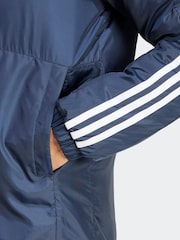adidas Terrex Navy Essentials 3-Stripes Insulated Hooded Jacket - Image 7 of 7