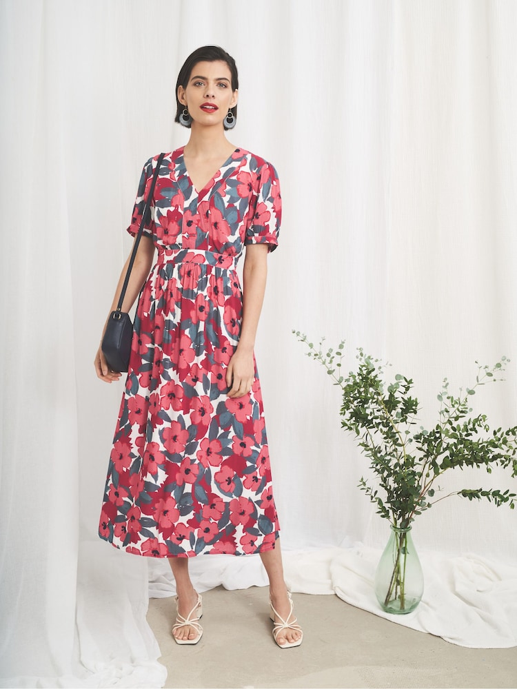 Seasalt Cornwall Pink Birch Leaf Dress - Image 1 of 8