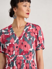 Seasalt Cornwall Pink Birch Leaf Dress - Image 6 of 8