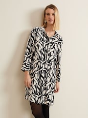 Phase Eight Black Geo Ruby Tunic Dress - Image 1 of 6