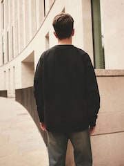 Black/Silver Gorilla Relaxed Fit Long Sleeve Graphic T-Shirt (3-16yrs) - Image 3 of 3