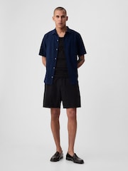 Gap Navy Blue Linen Cotton Short Sleeve Shirt - Image 3 of 4