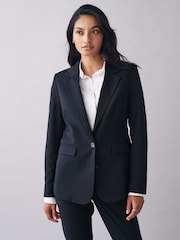 Navy Blue Heavy Duty Tailored Blazer - Image 1 of 6
