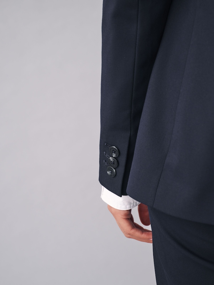 Bleu marine - Blazer ajusté robuste - Image 5 of 6