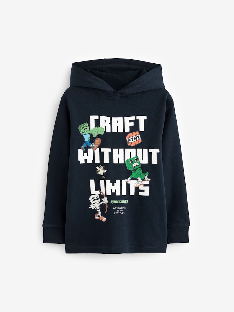 marine - 100% Coton T-Shirt à capuche Minecraft (3-16ans) - Image 1 de 3