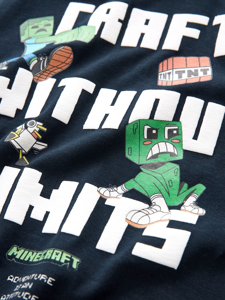 marine - 100% Coton T-Shirt à capuche Minecraft (3-16ans) - Image 3 de 3