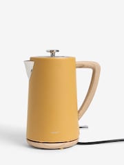 Ochre Yellow Bronx Wood Effect Kettle - Image 5 of 6