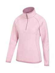 Mountain Warehouse Dark Pink Womens Montana Half Zip Fleece - Image 3 of 5