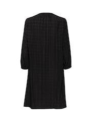 Kaffe A-Line Fit Alice 3/4 Sleeve Black Dress - Image 6 of 6