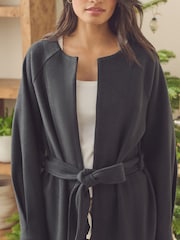 Black Tie Waist Coatigan - Image 5 of 8