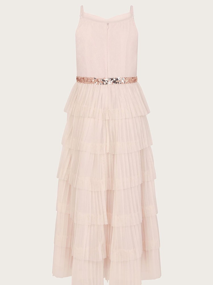 Monsoon Pink Fiorella Ruffle Prom Dress - Image 2 of 3