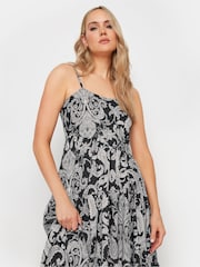 Long Tall Sally Black Paisley Print Strappy Maxi Dress - Image 4 of 5