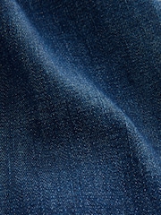 Dark Blue Fuller Bust Seam Detail Fitted Denim Western Shirt - Image 6 of 6