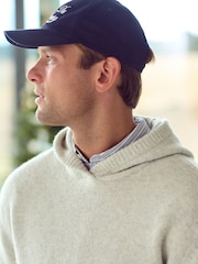 Ecru marmorat - Relaxed Fit Premium Soft Touch Knitted Hanorac cu glugă - Image 1 of 10