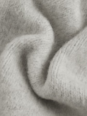 Ecru marmorat - Relaxed Fit Premium Soft Touch Knitted Hanorac cu glugă - Image 10 of 10