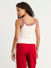 JAG White Lydia Stripe Knitted Vest - Image 3 of 6