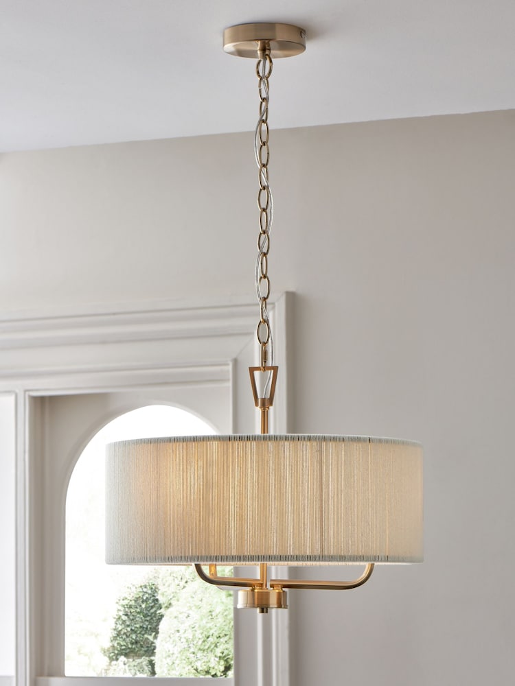 White Yale 3 Light Fitting Chandelier Ceiling Light - Image 1 of 5