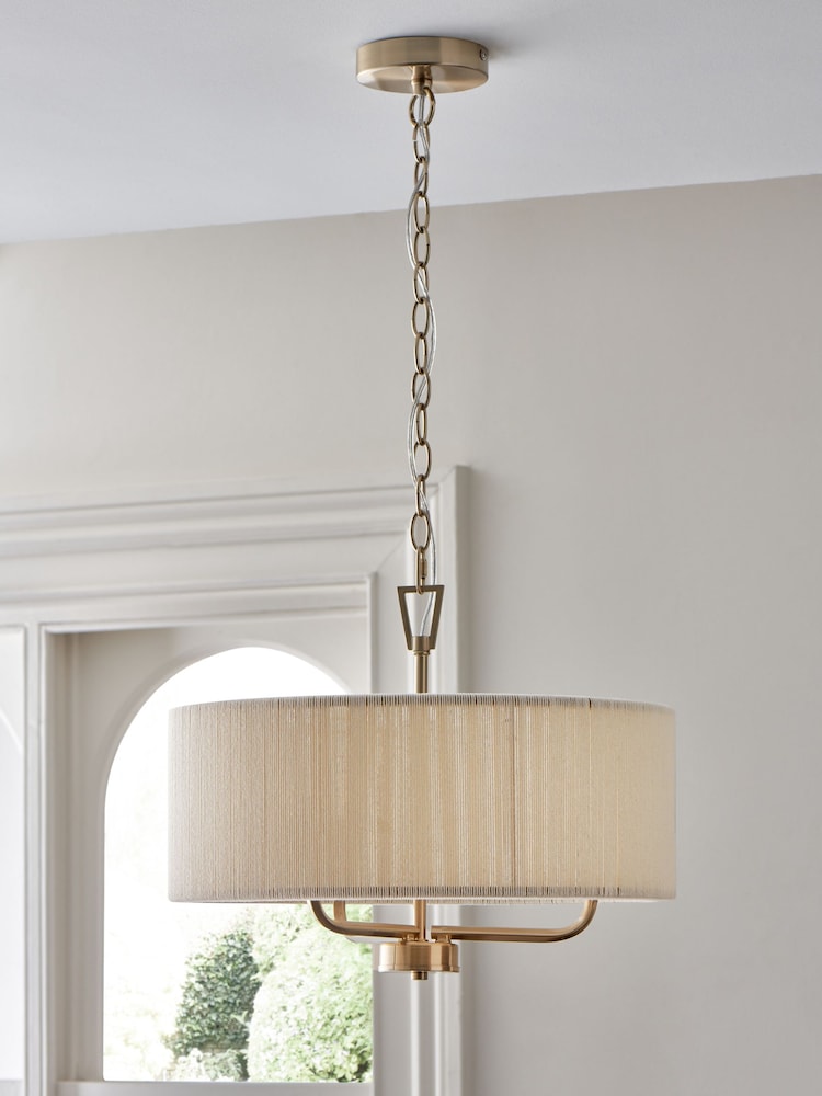 White Yale 3 Light Fitting Chandelier Ceiling Light - Image 2 of 5