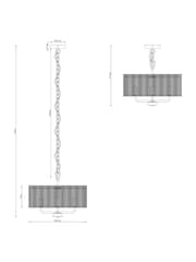White Yale 3 Light Fitting Chandelier Ceiling Light - Image 4 of 5