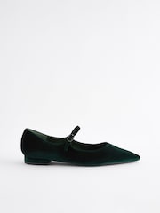 Green Velvet Forever Comfort® Point Toe Mary Jane Shoes - Image 3 of 7
