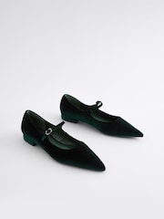Green Velvet Forever Comfort® Point Toe Mary Jane Shoes - Image 4 of 7