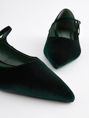 Green Velvet Forever Comfort® Point Toe Mary Jane Shoes - Image 5 of 7