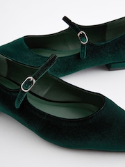 Green Velvet Forever Comfort® Point Toe Mary Jane Shoes - Image 6 of 7