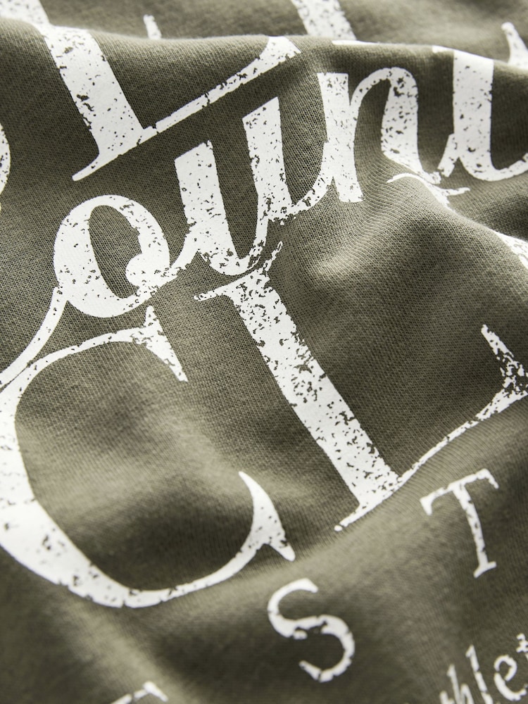 self. Khaki Green Crew Neck Sweat Top - Image 9 of 9