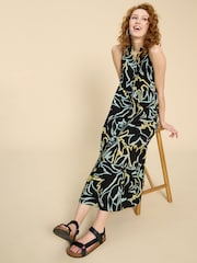 White Stuff Black Jersey Sonia Maxi Dress - Image 3 of 7