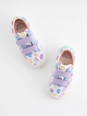 White Character Touch Fasten Strap Printed Trainers - Image 3 of 6