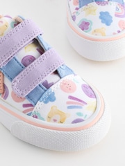 White Character Touch Fasten Strap Printed Trainers - Image 5 of 6