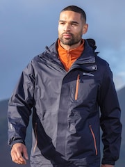 Mountain Warehouse Dark Blue Mens Bracken Extreme 3 In 1 Waterproof Jacket - Image 1 of 5