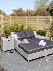 Rowlinson Grey Prestbury Garden Twin Sun Lounger - Image 2 of 6