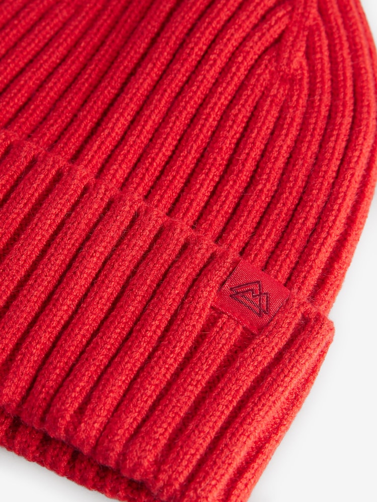 Red Knitted Beanie Hat (1-16yrs) - Image 2 of 3