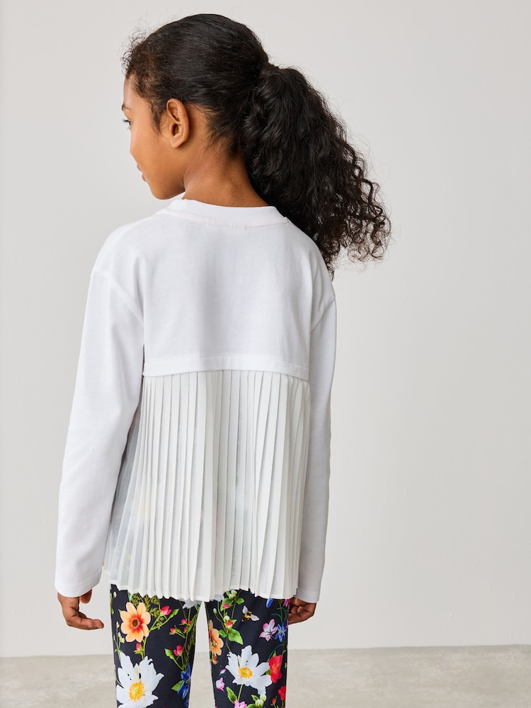 Baker by Ted Baker 2 Piece Multi Floral Print Back Pleat T-Shirt & Printed Legging Set - Image 5 of 11