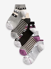 Black/White Sheep Trainer Socks 5 Pack - Image 1 of 6