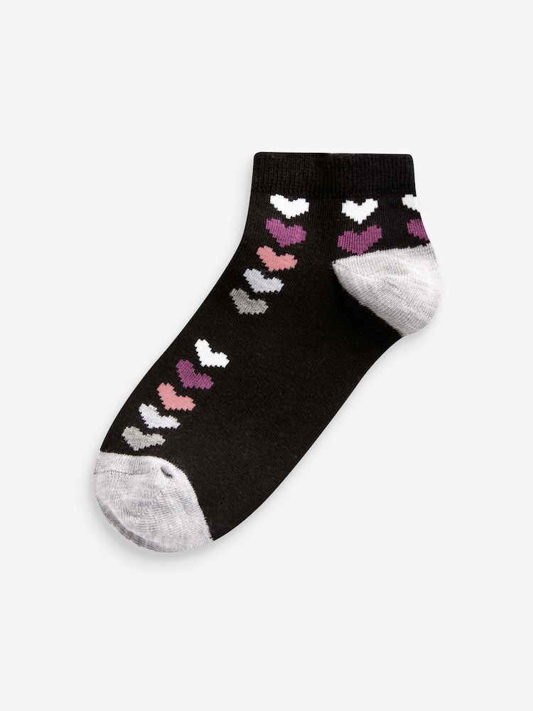 Black/White Sheep Trainer Socks 5 Pack - Image 6 of 6