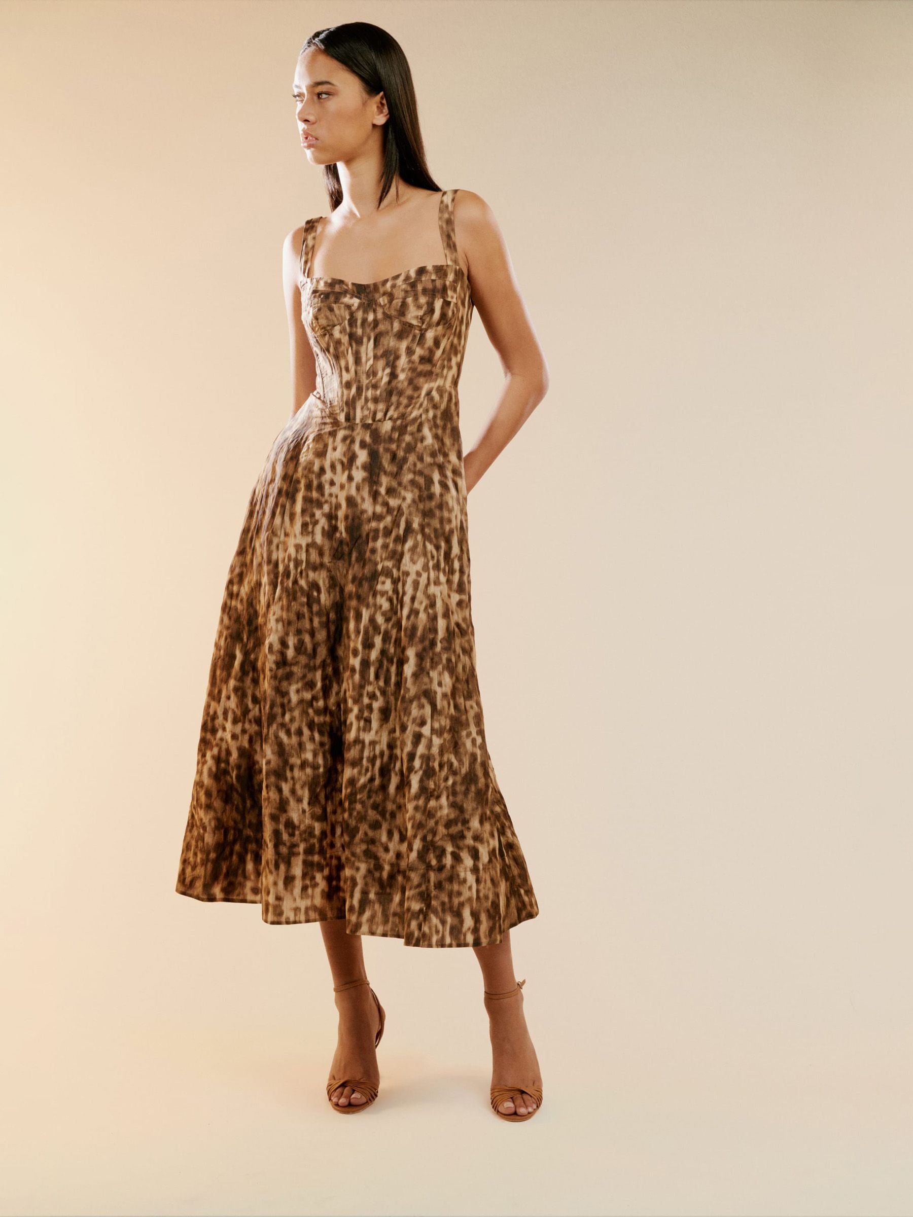 Bardot mayah leopard-print midi skirt deals