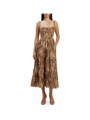 Bardot Brown Lilah Corset Midi Dress - Image 2 of 5
