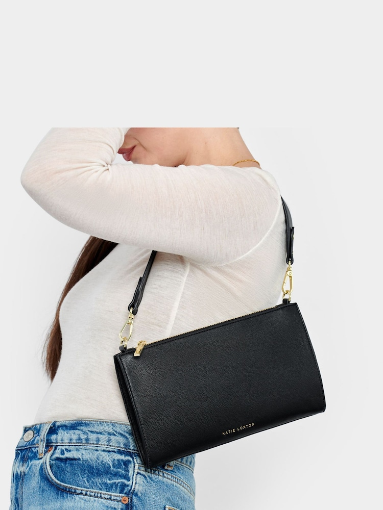 Katie Loxton Black Reya Small Shoulder Bag - Image 1 of 4