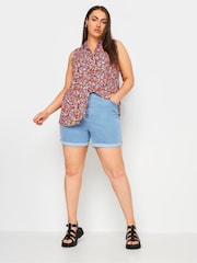 Yours Curve Pink Sleeveless Blouse - Image 2 of 5