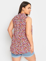 Yours Curve Pink Sleeveless Blouse - Image 3 of 5