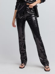 Black Sequin Slim Trousers - Image 2 of 6