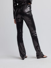 Black Sequin Slim Trousers - Image 3 of 6