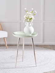 Pacific Sage Green Seline Enamelled Table with Gold Legs - Image 1 of 6