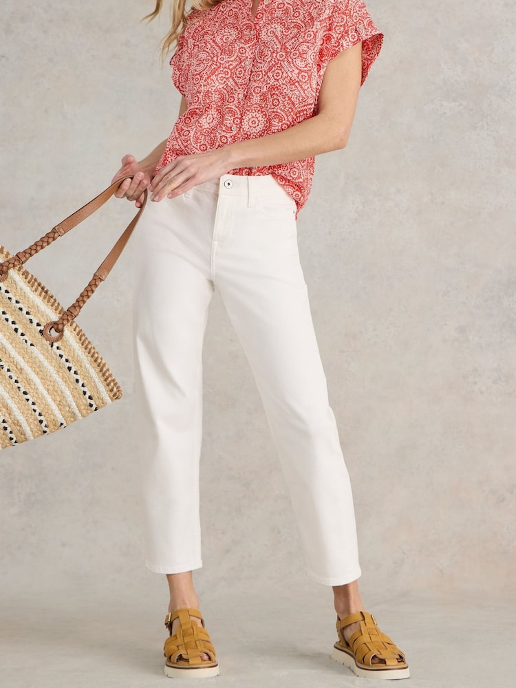 White Stuff Blake Straight Crop Jeans - Image 3 of 7