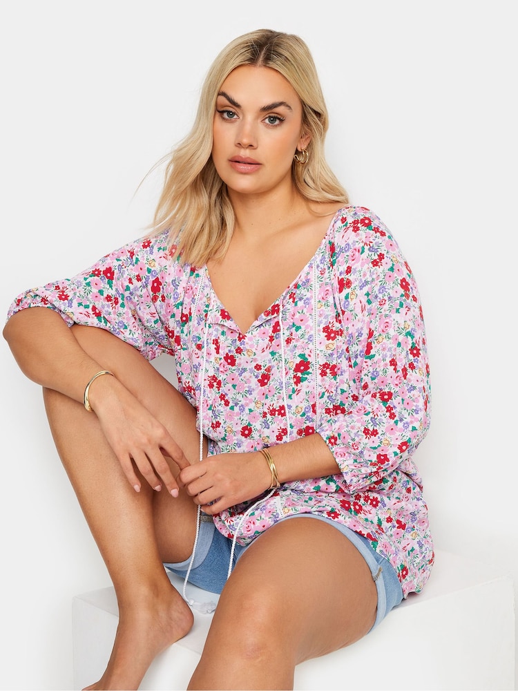 Blanco - Top estilo boho de Yours Curve - Imagen 1 de 4 Blanco - Top estilo boho de Yours Curve - Imagen 1 de 4